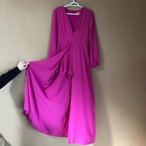 Long sleeve romper with train